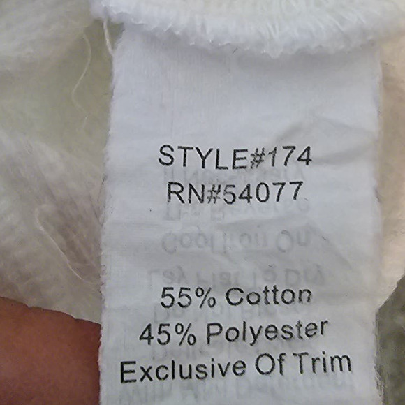 Cabi Lightweight Burnout Waffle Knit Ruched White/Gray/Gold Long Sleeve Top L - Picture 6 of 6